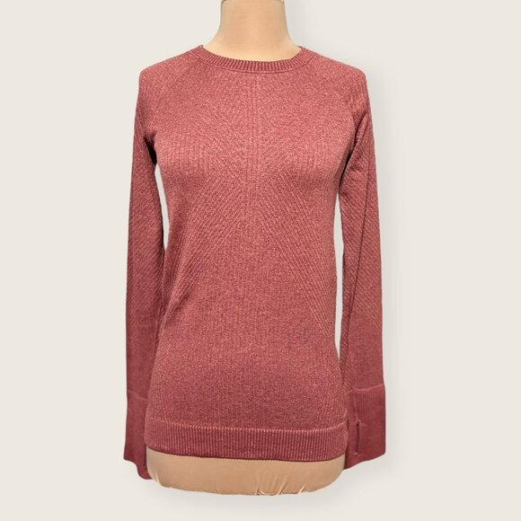 Lululemon Rest Less Pullover 6 Knit Mulled Wine Pink Savannah Long Sleeve - Picture 3 of 10